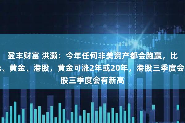 盈丰财富 洪灝：今年任何非美资产都会跑赢，比如欧元、黄金、港股，黄金可涨2年或20年，港股三季度会有新高