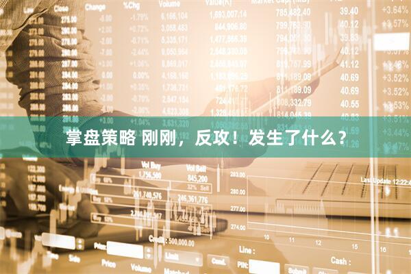 掌盘策略 刚刚，反攻！发生了什么？