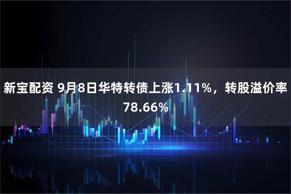 新宝配资 9月8日华特转债上涨1.11%，转股溢价率78.66%